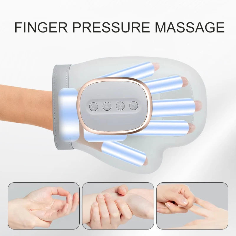 NEW Hand Massager with Airbag Compress Carpal Tunnel Wrist Finger Massagers Kneading Rollers Electric Portable Vibrating Gloves