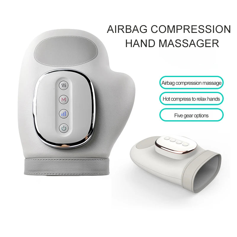 NEW Hand Massager with Airbag Compress Carpal Tunnel Wrist Finger Massagers Kneading Rollers Electric Portable Vibrating Gloves