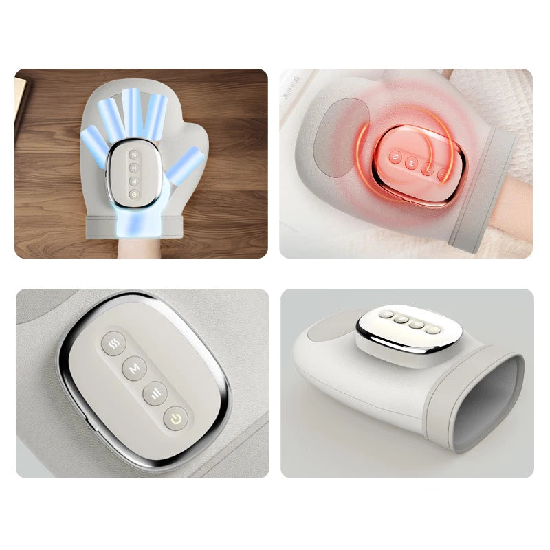 NEW Hand Massager with Airbag Compress Carpal Tunnel Wrist Finger Massagers Kneading Rollers Electric Portable Vibrating Gloves