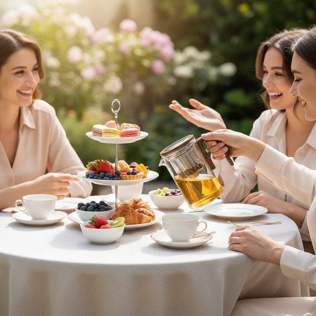 Water Separation Inner Container Teapot One Click Magnetic Switch Tea Separation Filtration Glass Tea Pot Wood Handle Tea